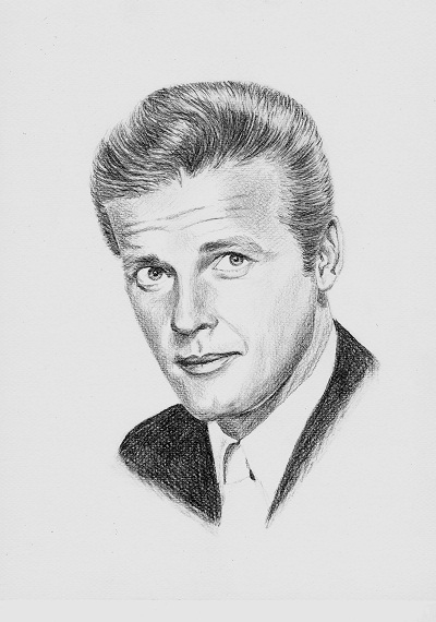 Portrait Roger Moore 007